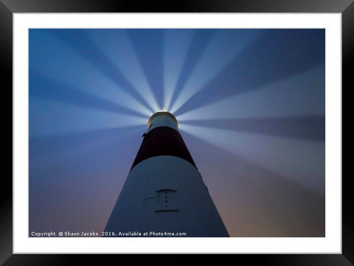 Portland Bill at night  Framed Mounted Print by Shaun Jacobs