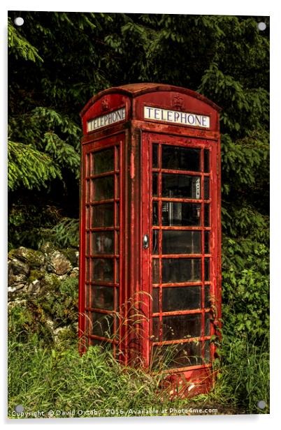 Old red telephone box Acrylic by David Oxtaby  ARPS
