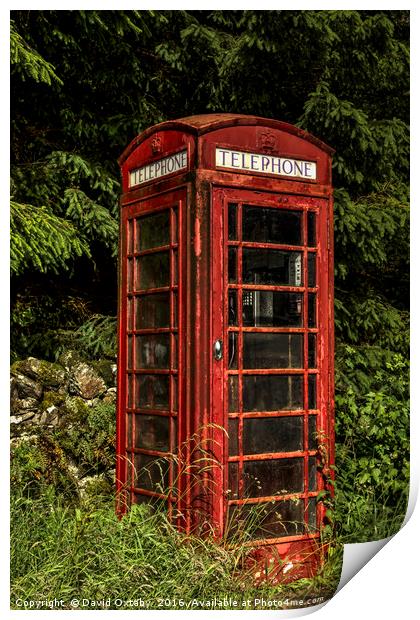 Old red telephone box Print by David Oxtaby  ARPS