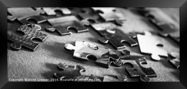 Jigsaw puzzle Framed Print by Glenn Cresser