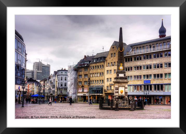 Bonn Market Square Framed Mounted Print by Tom Gomez