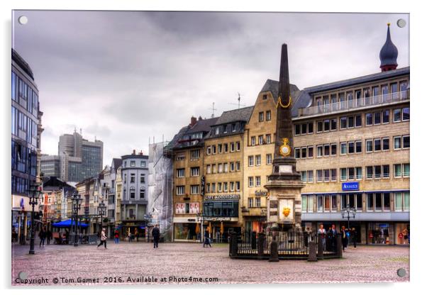 Bonn Market Square Acrylic by Tom Gomez