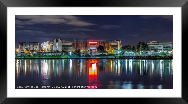 Old Trafford, Manchester United, Long Exposure Framed Mounted Print by Ian Haworth