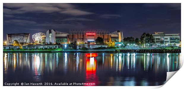 Old Trafford, Manchester United, Long Exposure Print by Ian Haworth