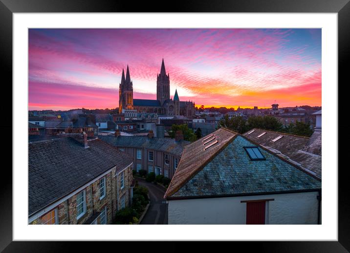 Three Spires At Dawn Framed Mounted Print by Michael Brookes