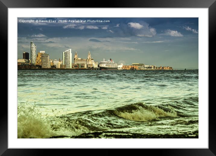 City on the river Framed Mounted Print by Kevin Elias