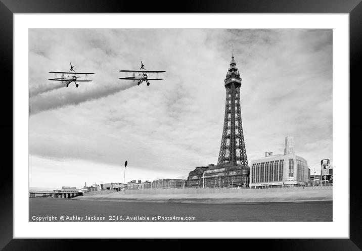 Wing Walkers at Blackpool Framed Mounted Print by Ashley Jackson