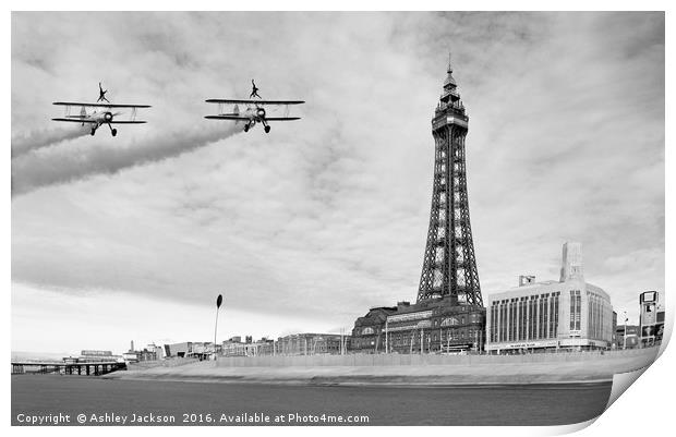 Wing Walkers at Blackpool Print by Ashley Jackson