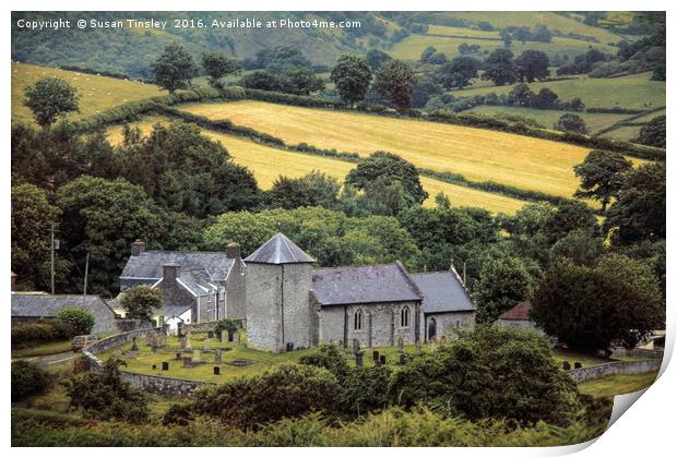 Welsh parish church  Print by Susan Tinsley