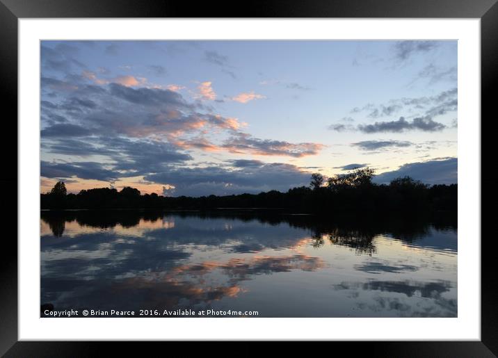 Reflections at Thatcham Lakes Framed Mounted Print by Brian Pearce