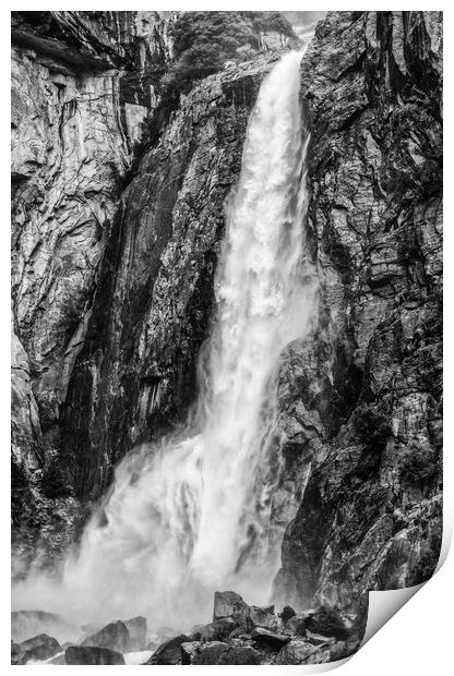 Lower Yosemite Falls, Yosemite National Park Print by Gareth Burge Photography