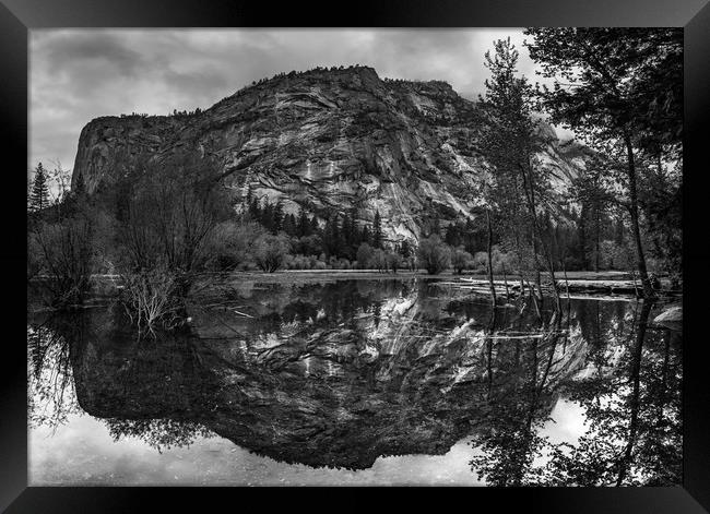 Mirror Lake Reflection, Yosemite National Park Framed Print by Gareth Burge Photography