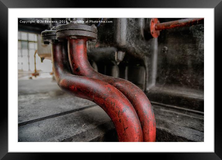red pipes Framed Mounted Print by Jo Beerens