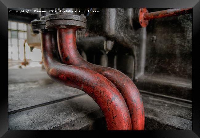 red pipes Framed Print by Jo Beerens