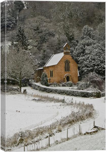 St Blaise in the snow Canvas Print by Dan Thorogood