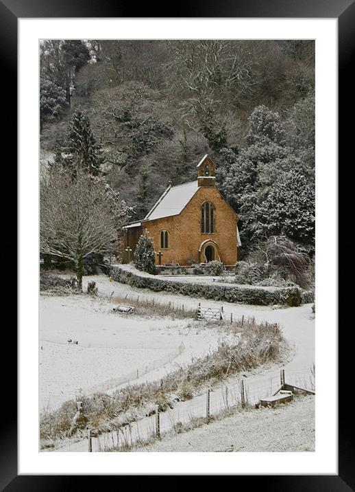 St Blaise in the snow Framed Mounted Print by Dan Thorogood
