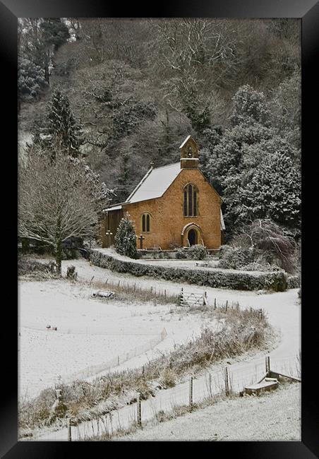 St Blaise in the snow Framed Print by Dan Thorogood