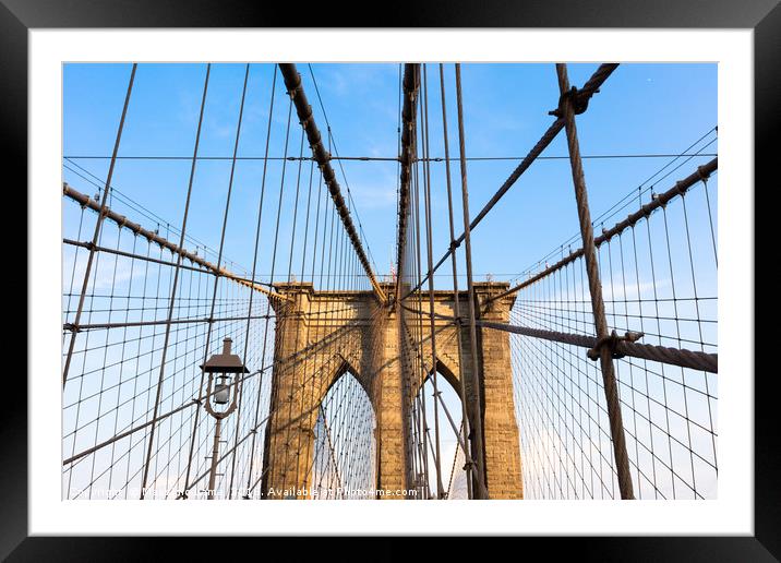 The Brooklyn Bridge Framed Mounted Print by Massimo Lama