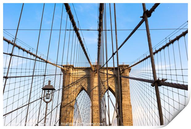 The Brooklyn Bridge Print by Massimo Lama