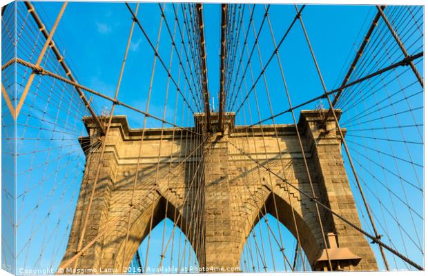 The Brooklyn Bridge Canvas Print by Massimo Lama