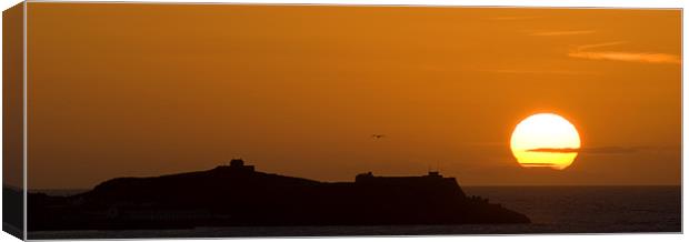 Headland sunset Canvas Print by Dan Thorogood