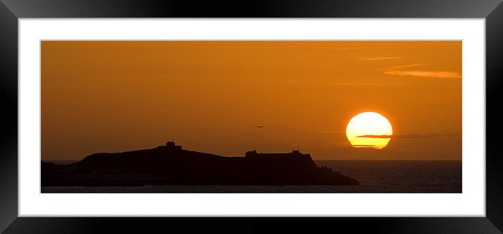 Headland sunset Framed Mounted Print by Dan Thorogood