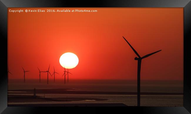 Enthralling Wirral Sunset Vista Framed Print by Kevin Elias