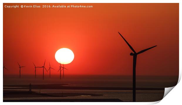 Enthralling Wirral Sunset Vista Print by Kevin Elias