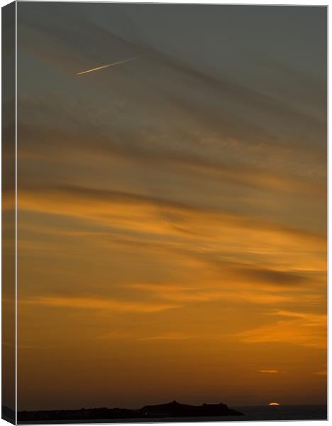 Sunset over Hayle Canvas Print by Dan Thorogood
