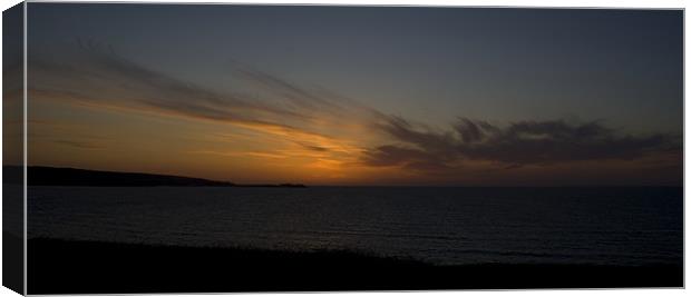 A coastal sunset Canvas Print by Dan Thorogood