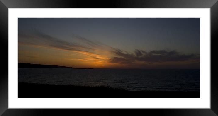 A coastal sunset Framed Mounted Print by Dan Thorogood