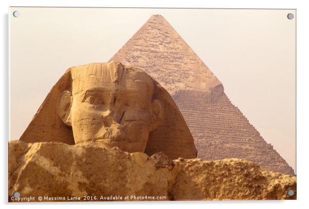 Sphinx, Giza Acrylic by Massimo Lama