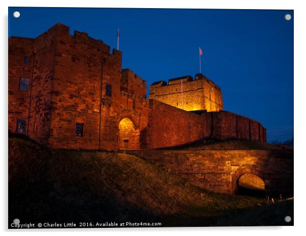 Carlisle Castle Acrylic by Charles Little