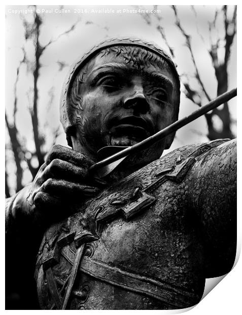 Robin Hood - portrait format. Print by Paul Cullen
