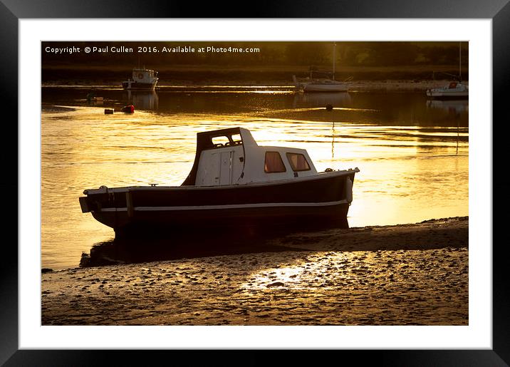 Small Boat. Framed Mounted Print by Paul Cullen