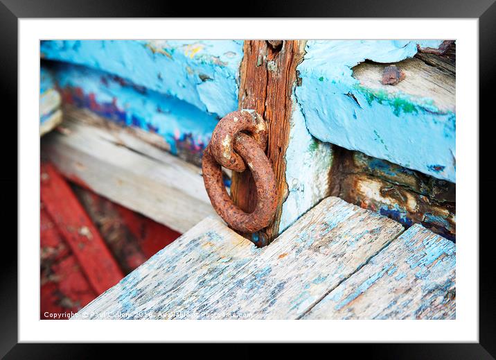 Old boat tethering ring. Framed Mounted Print by Paul Cullen