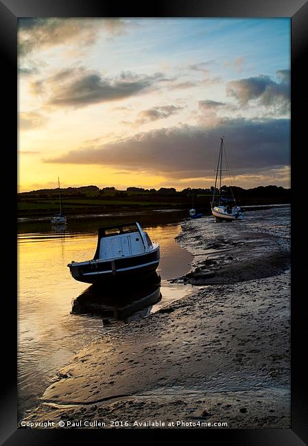 Alnmouth at Sunset. Framed Print by Paul Cullen