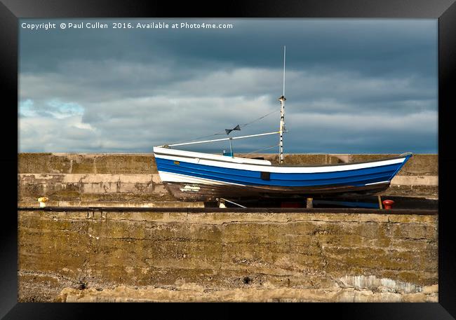 Boat out for winter. Framed Print by Paul Cullen