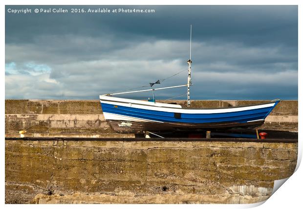 Boat out for winter. Print by Paul Cullen
