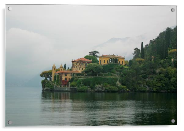 Lake Como 3 Acrylic by Belinda Greb