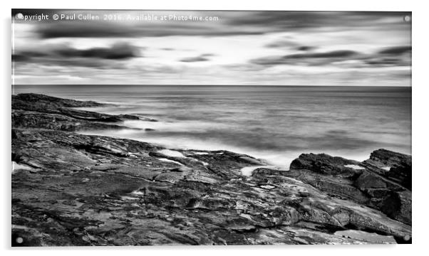 Howick Coastline - Monochrome. Acrylic by Paul Cullen