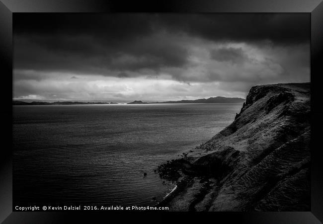 Isle of Skye looking east to Rona Framed Print by Kevin Dalziel