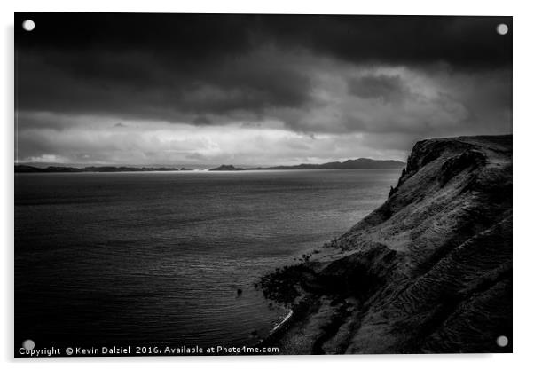 Isle of Skye looking east to Rona Acrylic by Kevin Dalziel