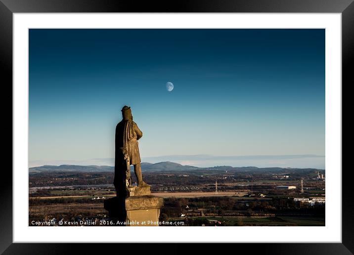 Robert the Bruce Moonwatching Framed Mounted Print by Kevin Dalziel