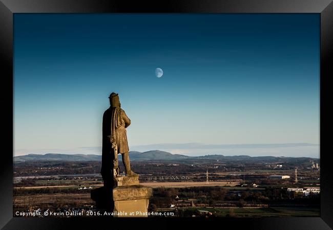 Robert the Bruce Moonwatching Framed Print by Kevin Dalziel