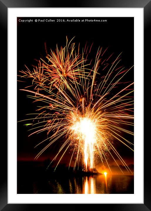Fireworks. Framed Mounted Print by Paul Cullen