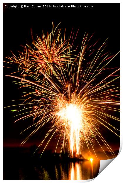 Fireworks. Print by Paul Cullen
