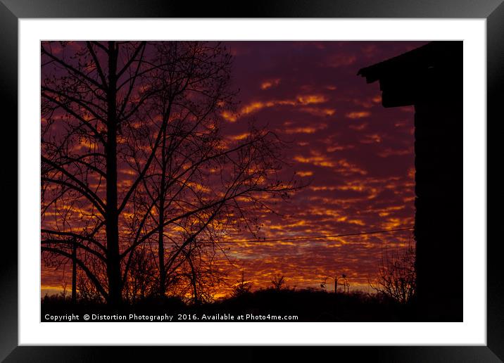 Afterglow Framed Mounted Print by Distortion Photography