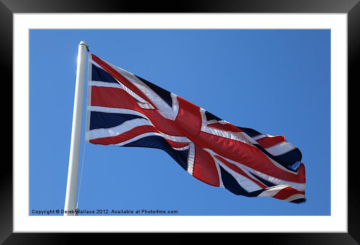 Union Jack, Flag Framed Mounted Print by Derek Wallace