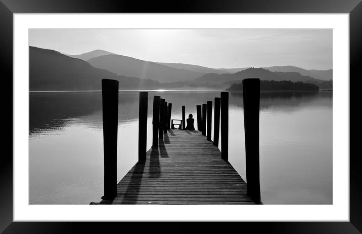 Ashness landing stage Framed Mounted Print by Tony Bates